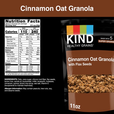 Cinnamon Oat Granola with Flax Seeds