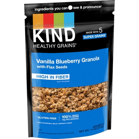 Vanilla Blueberry Granola with Flax Seeds