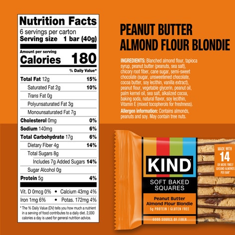 Peanut Butter Almond Flour Blondie