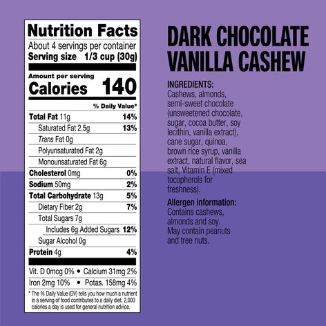 Dark Chocolate Vanilla Cashew