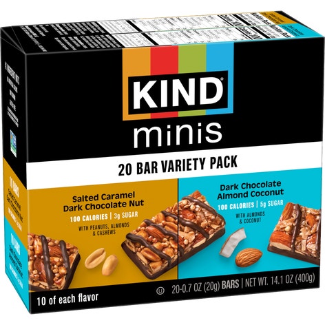 Salted Caramel Dark Chocolate Nut and Dark Chocolate Almond Coconut