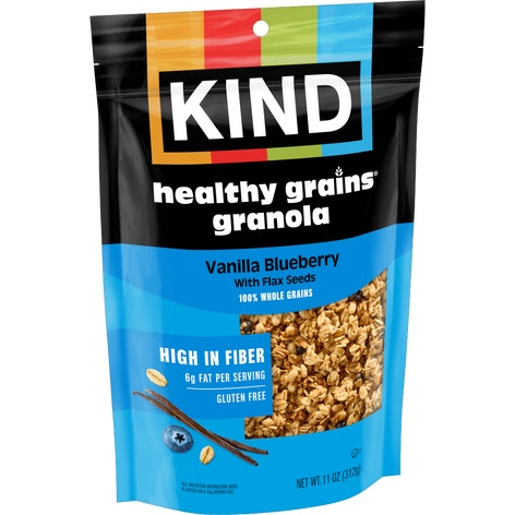 Vanilla Blueberry Granola with Flax Seeds