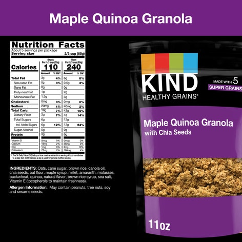 Maple Quinoa Granola with Chia Seeds