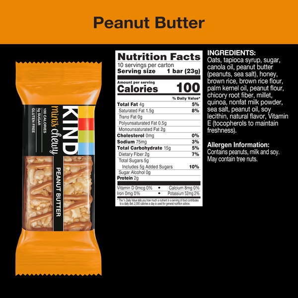 Peanut Butter Bars Chewy Minis
