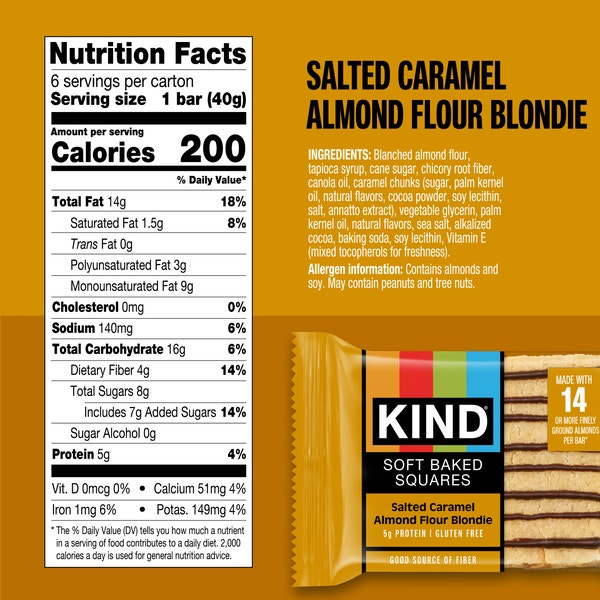 Salted Caramel Almond Flour Blondie