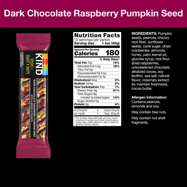 Kind Protein Raspberry Dark Chocolate Raspberry Pumpkin Seed | KIND Snacks US
