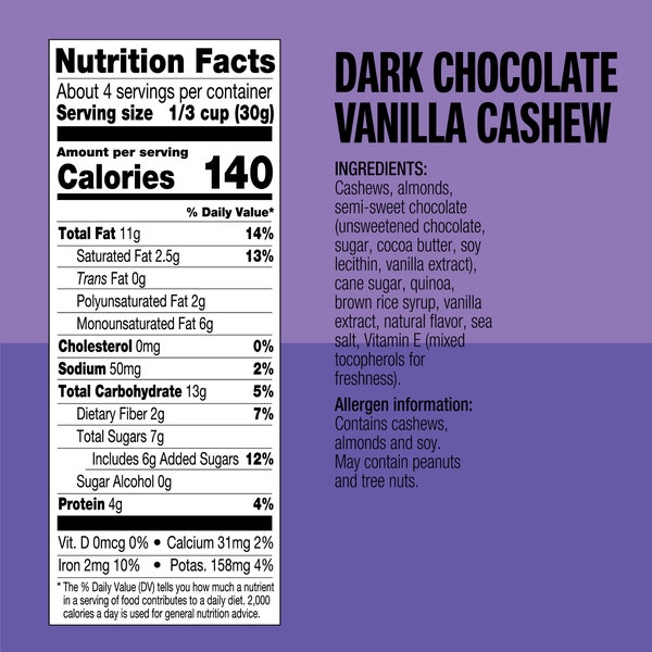 Dark Chocolate Vanilla Cashew