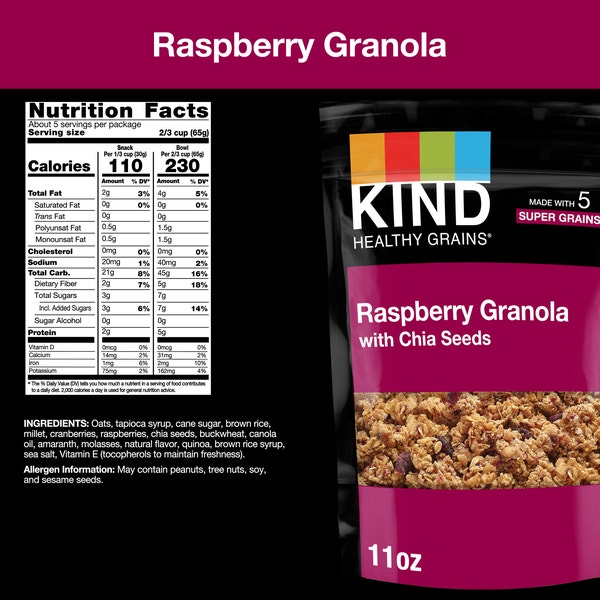 Raspberry Granola with Chia Seeds