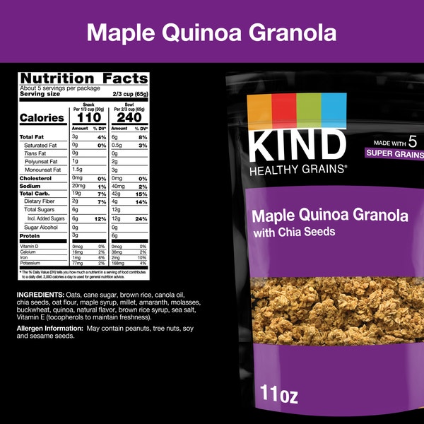 Maple Quinoa Granola with Chia Seeds